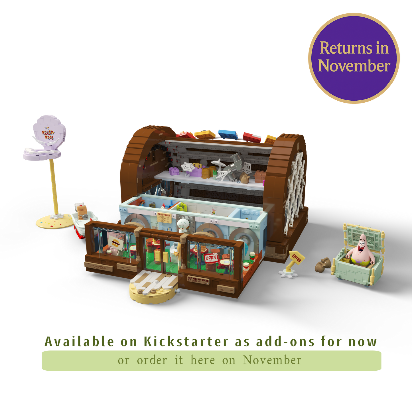 SpongeBob - Krusty Krab (returns in November)(2,723-piece, 5 rooms, 10 inches high)