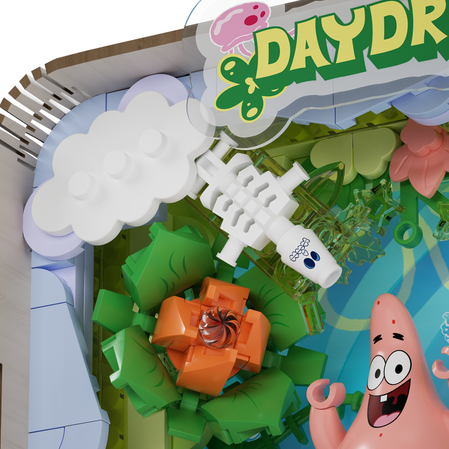 Toy set with a character from 'SpongeBob SquarePants' and 'Daydream' branding.