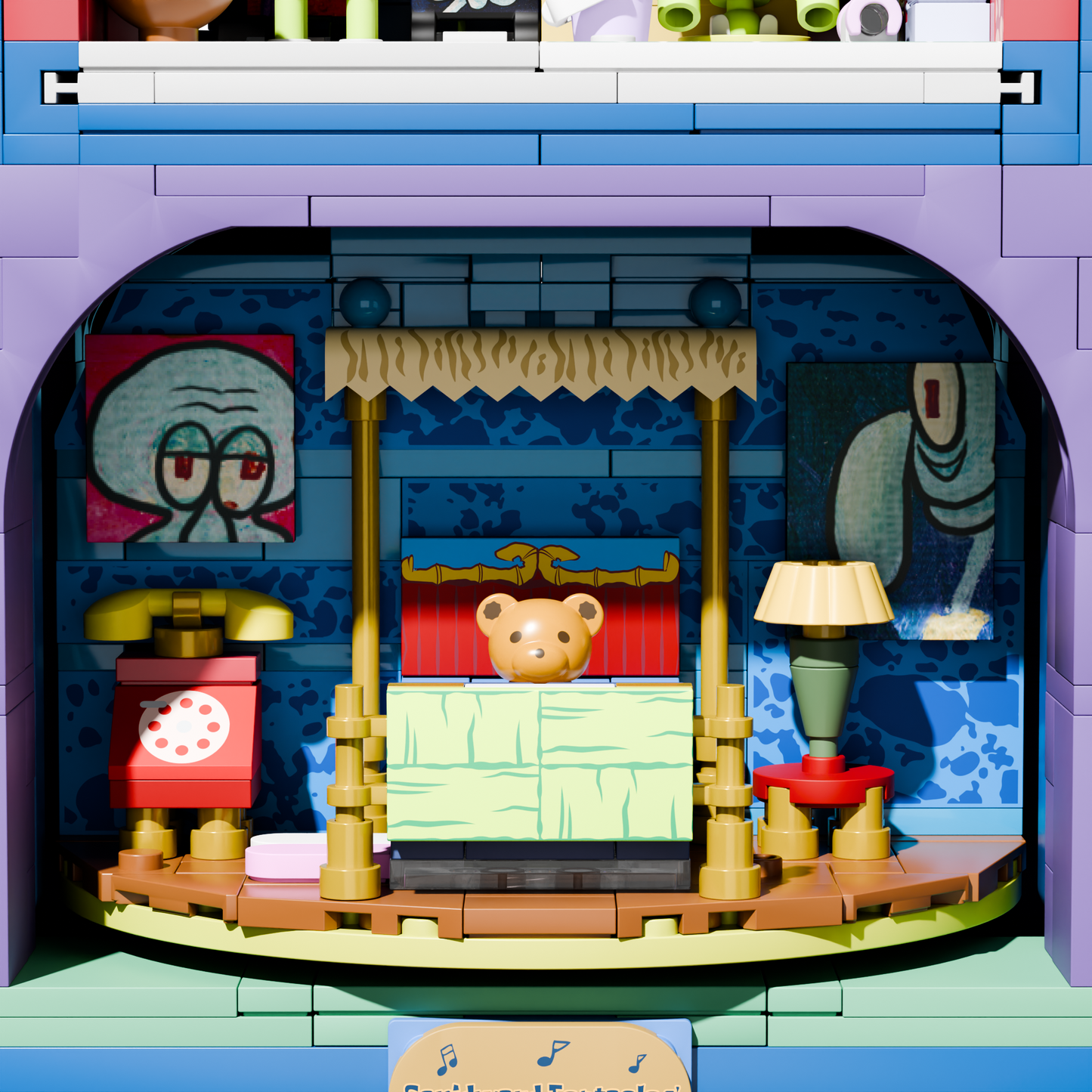 SpongeBob - Squidward’s Stone House (1,577-piece, 5 rooms, 13 inches high)