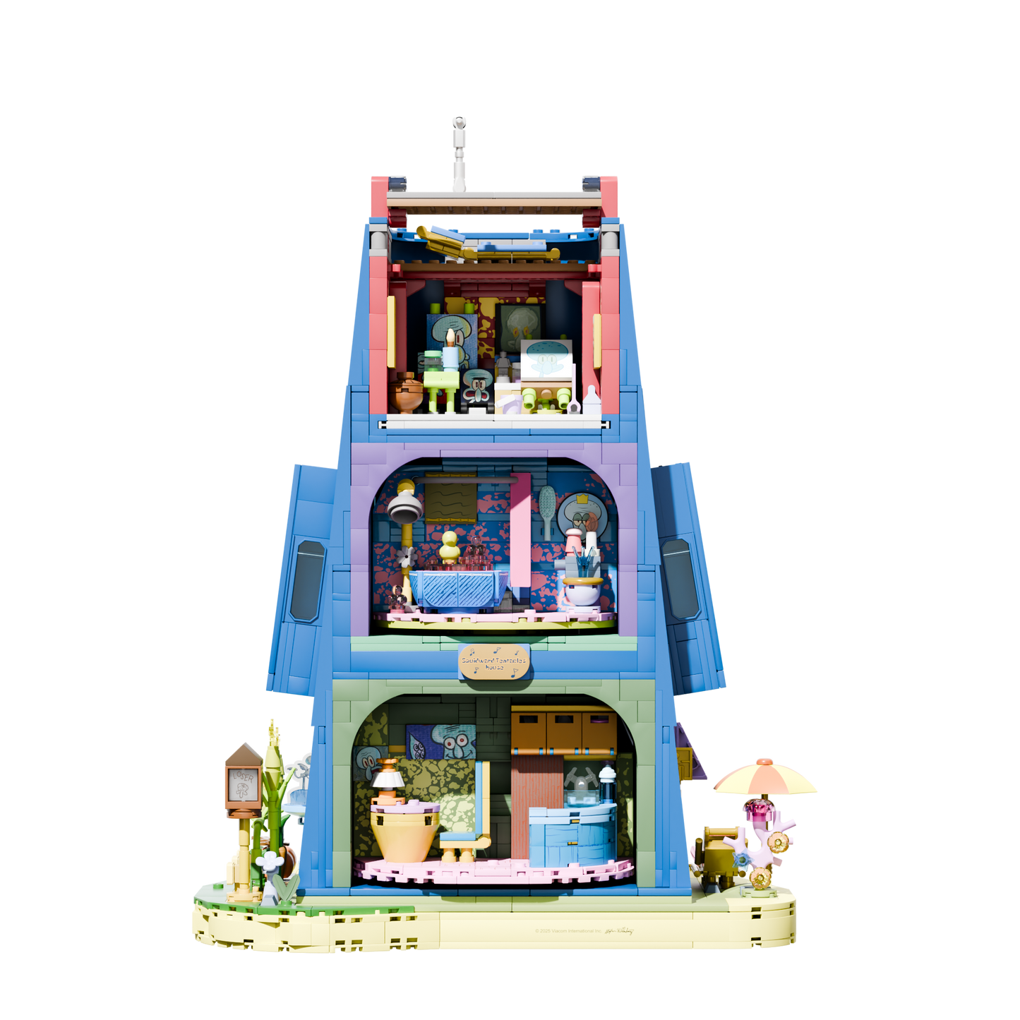 SpongeBob - Squidward’s Stone House (1,577-piece, 5 rooms, 13 inches high)