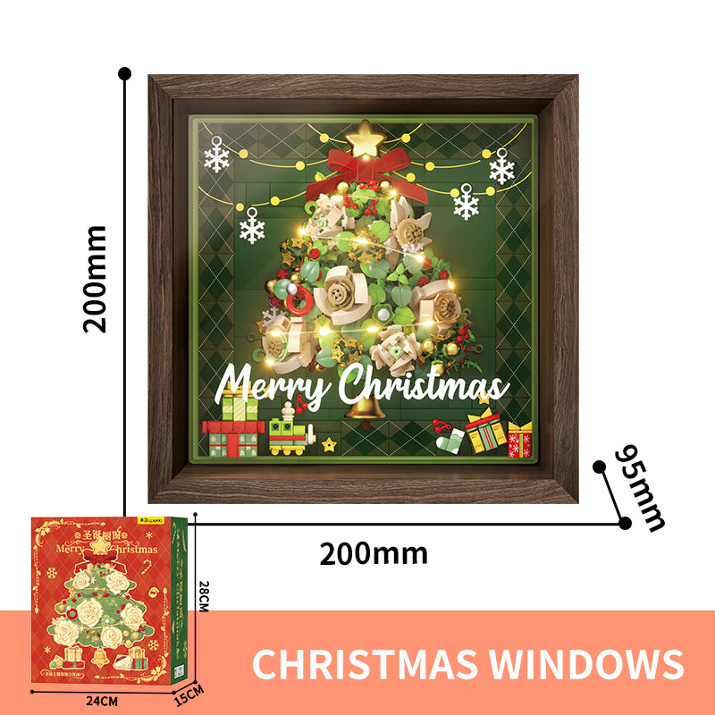 Starry Christmas Window – Holiday Wall Frame