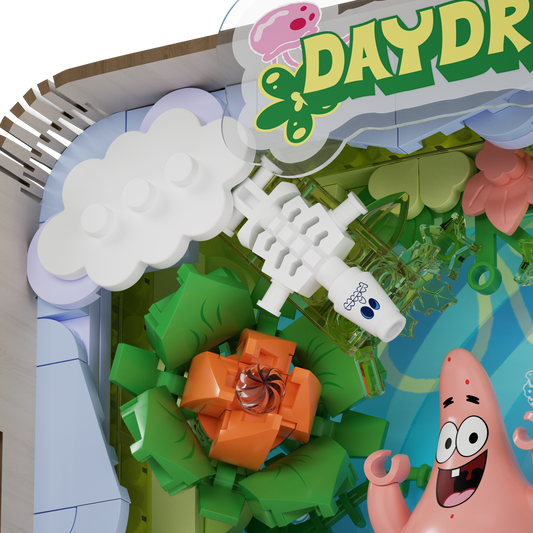 Toy set with a character from 'SpongeBob SquarePants' and 'Daydream' branding.