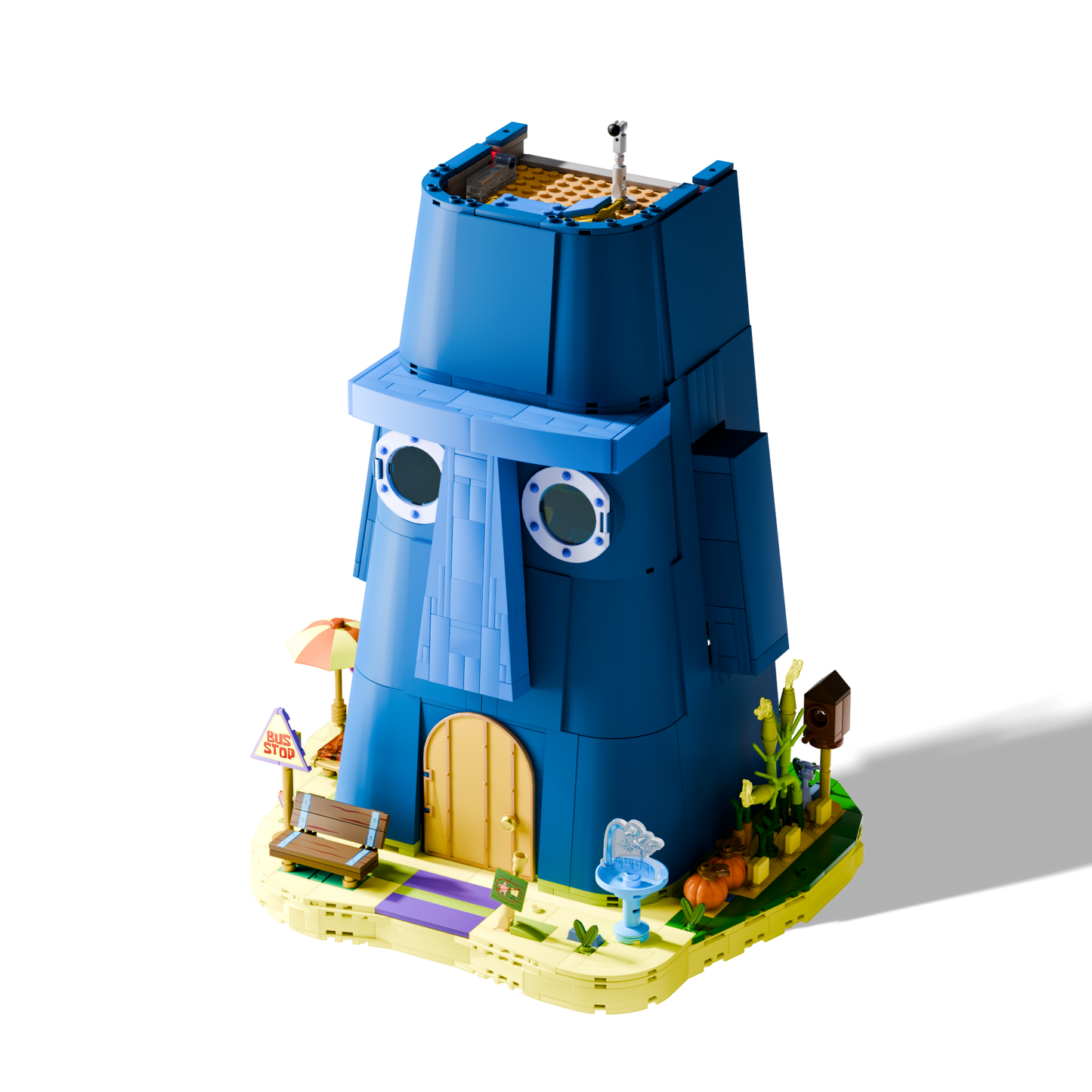 SpongeBob - Squidward’s Stone House (1,577-piece, 5 rooms, 13 inches high)