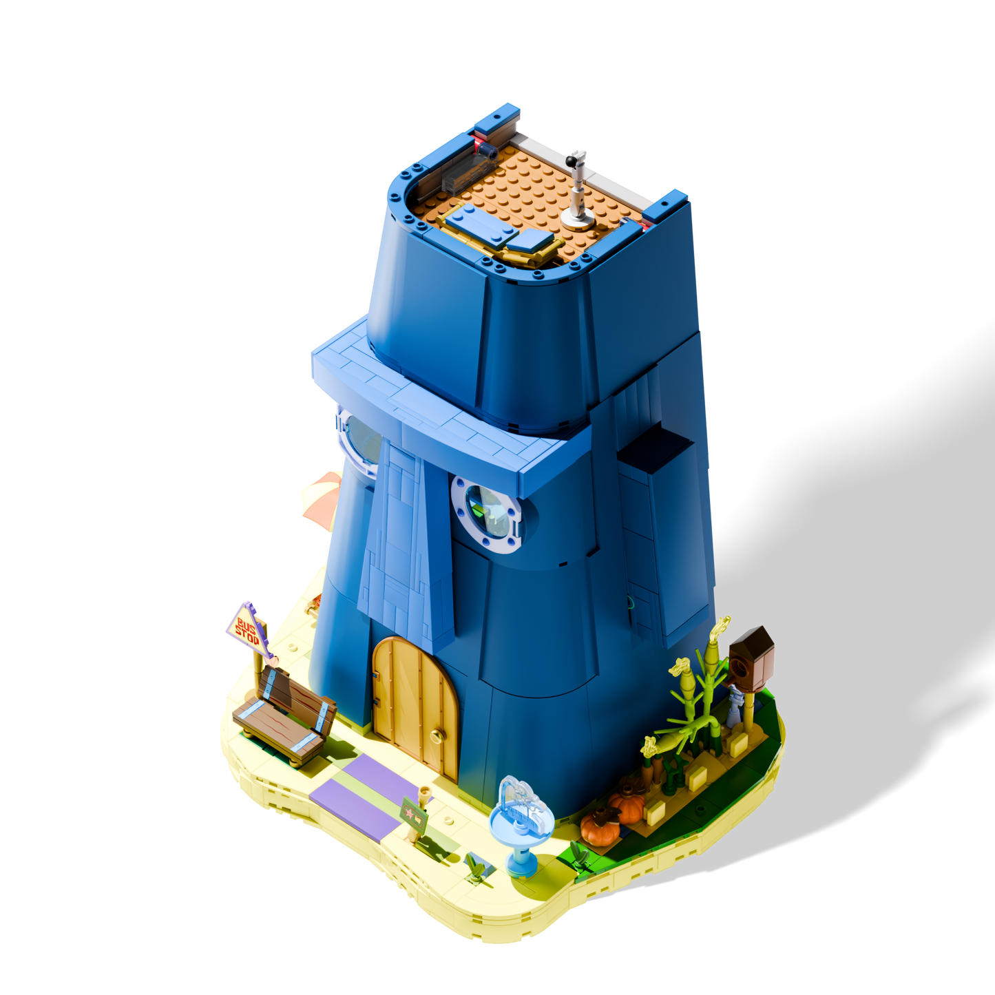 SpongeBob - Squidward’s Stone House (1,577-piece, 5 rooms, 13 inches high)