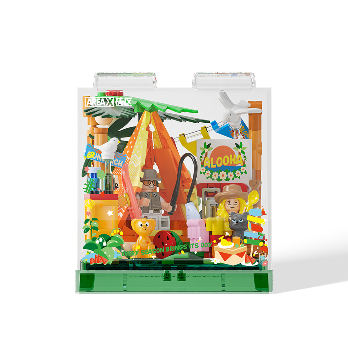 【Free Shipping+Special Gift】Camping Day bundle – Complete Collection (4-in-1 Romantic Brick Diorama Set)