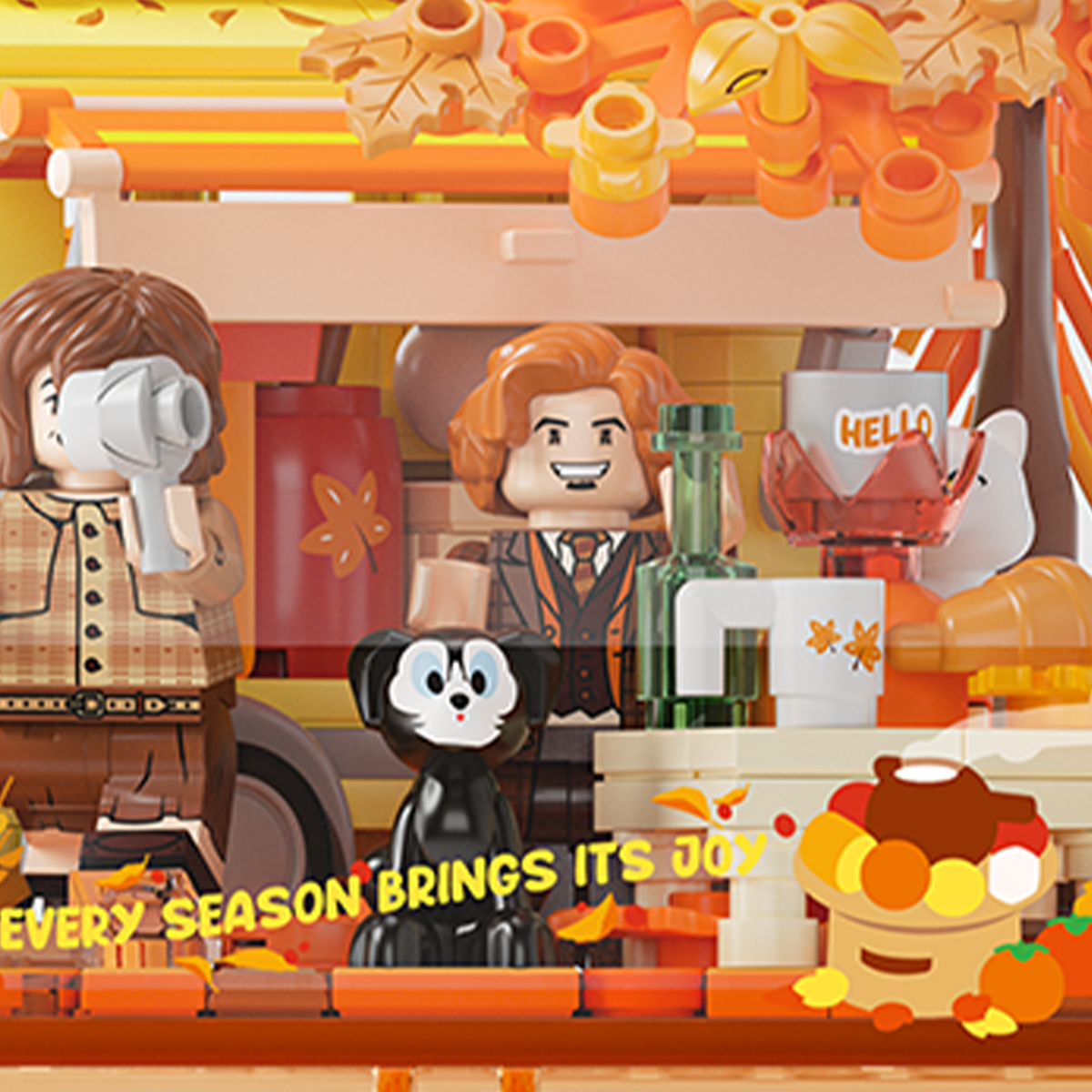 【Free Shipping+Special Gift】Camping Day bundle – Complete Collection (4-in-1 Romantic Brick Diorama Set)