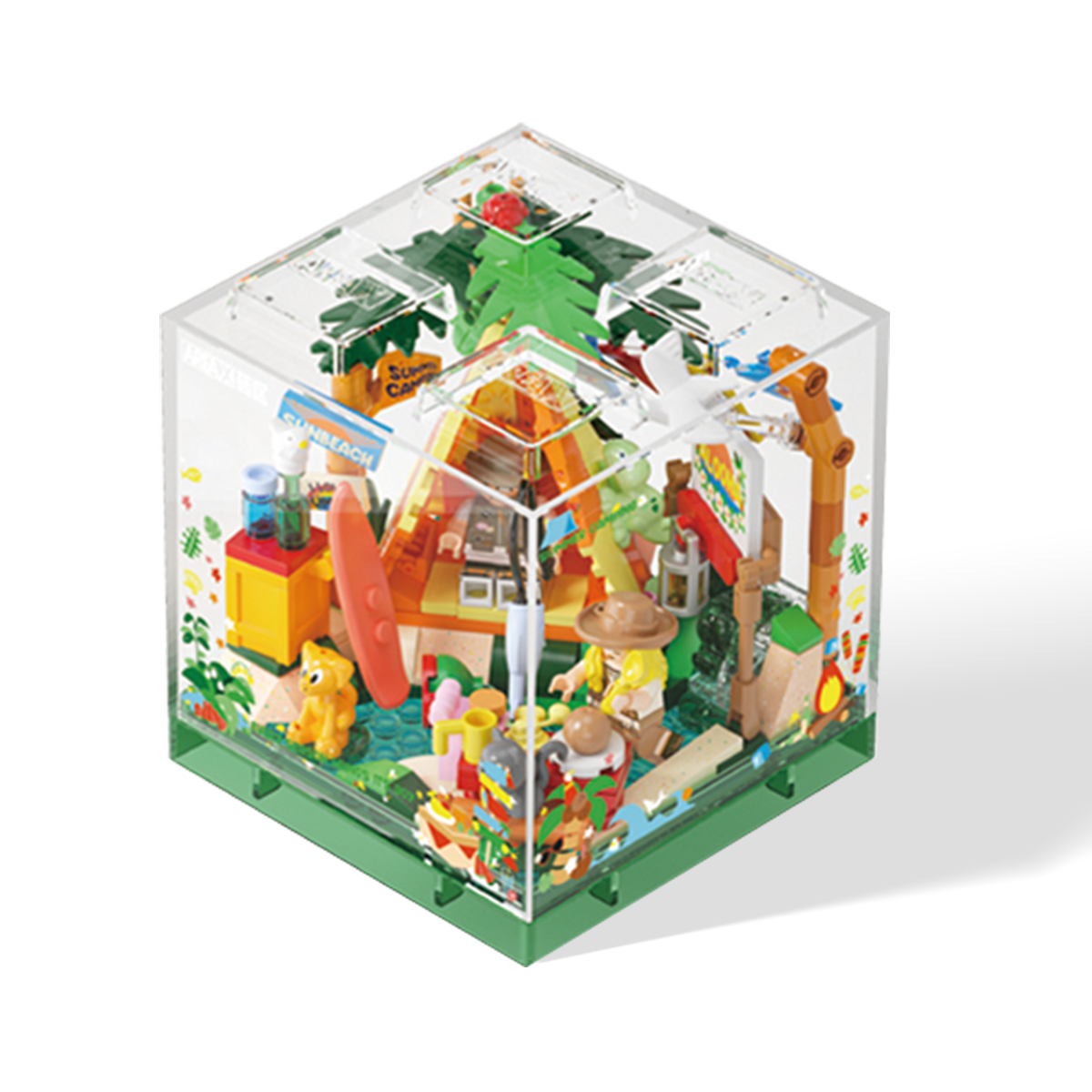 【Free Shipping+Special Gift】Camping Day bundle – Complete Collection (4-in-1 Romantic Brick Diorama Set)
