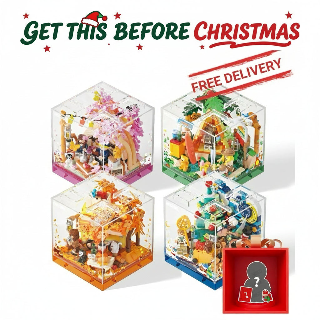 【Free Shipping+Special Gift】Camping Day bundle – Complete Collection (4-in-1 Romantic Brick Diorama Set)