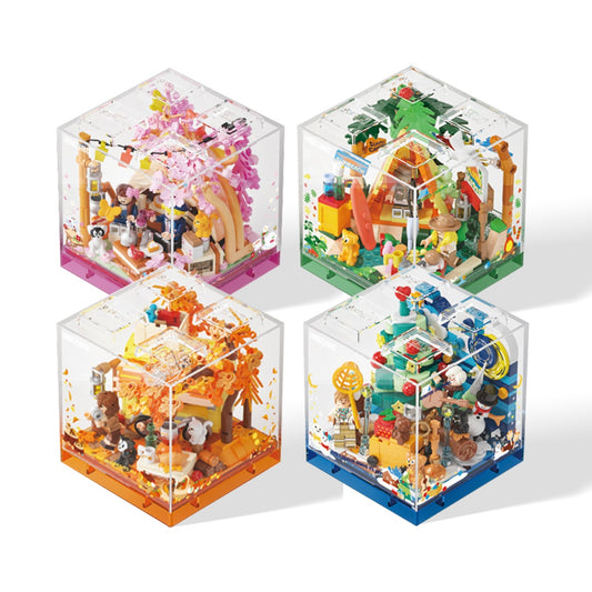 【Free Shipping+Special Gift】Camping Day bundle – Complete Collection (4-in-1 Romantic Brick Diorama Set)